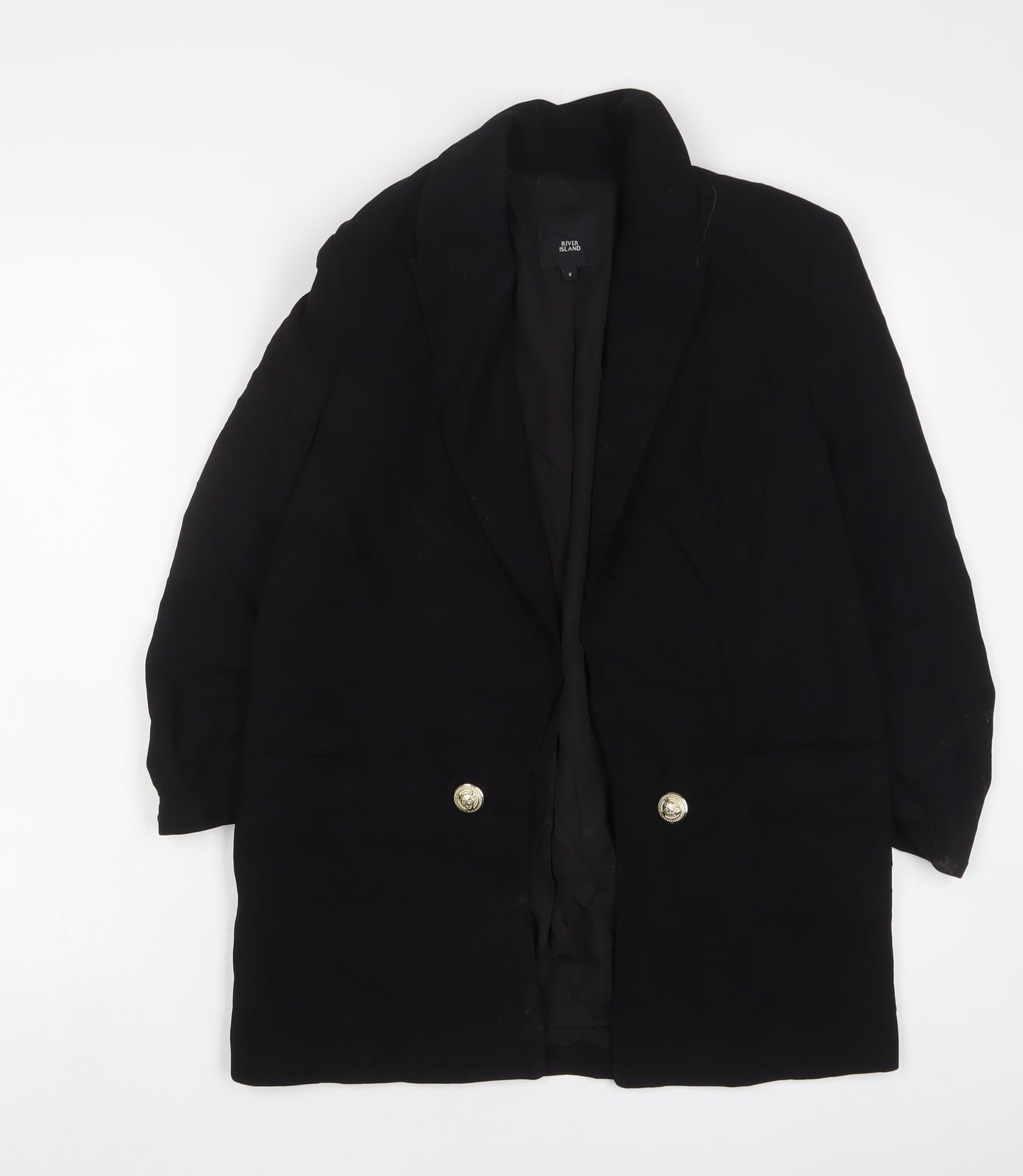 River Island Womens Black Jacket Blazer Size 8 - Open