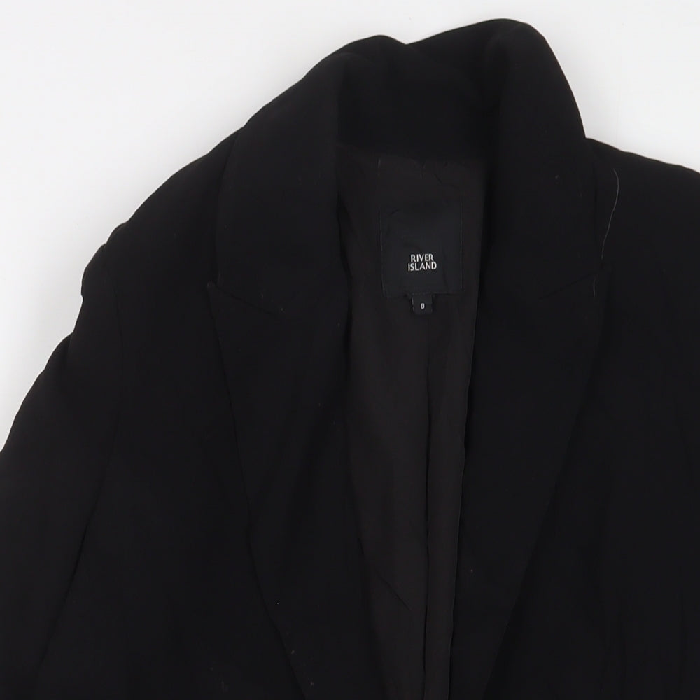 River Island Womens Black Jacket Blazer Size 8 - Open