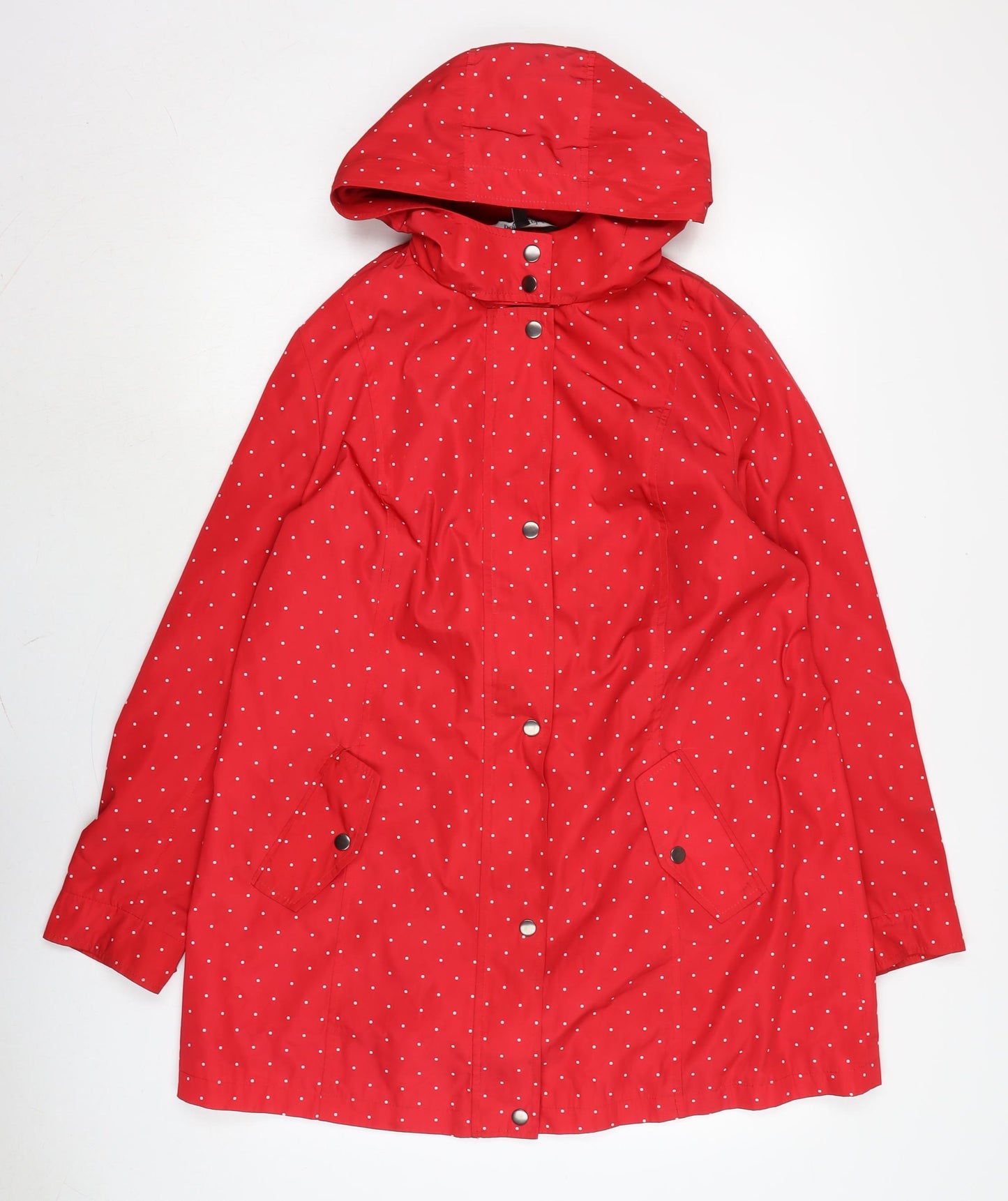 Bonmarché Womens Red Anorak Coat Size 16 Snap