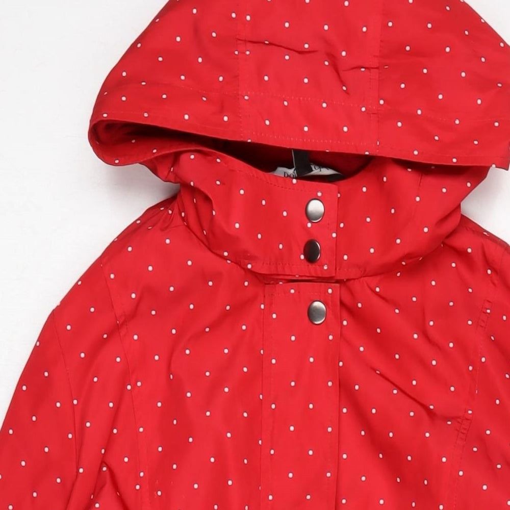 Bonmarché Womens Red Anorak Coat Size 16 Snap