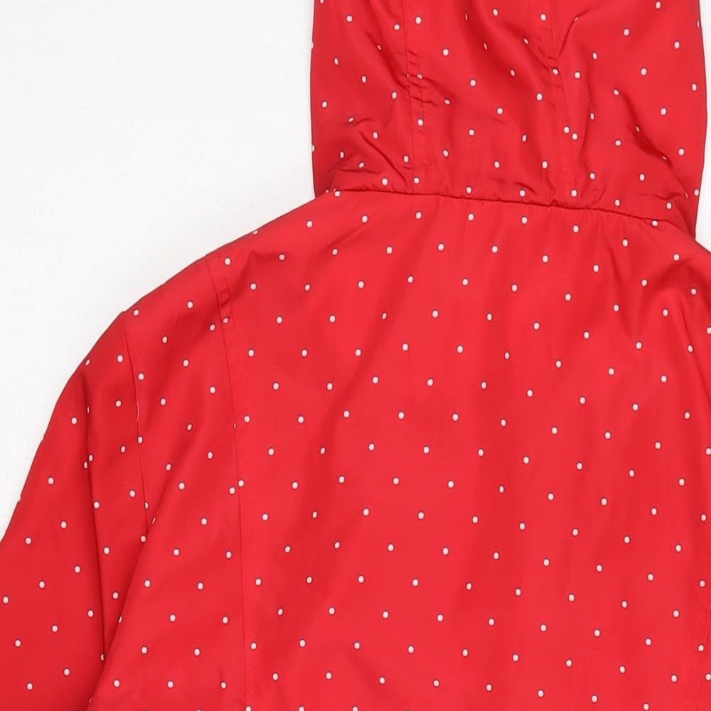Bonmarché Womens Red Anorak Coat Size 16 Snap
