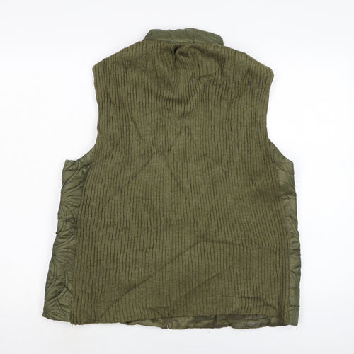 DASH Womens Green Gilet Waistcoat Size 14 Zip
