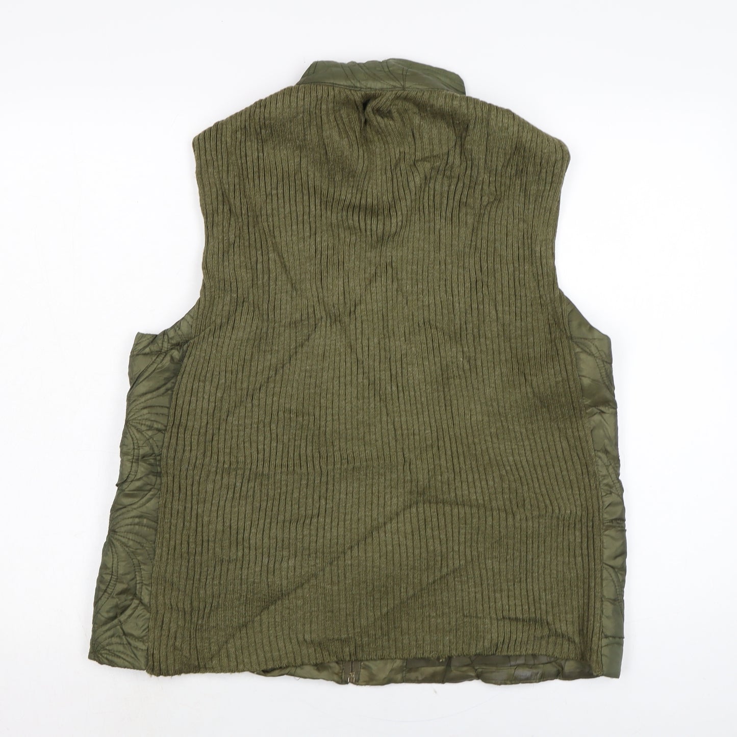 DASH Womens Green Gilet Waistcoat Size 14 Zip