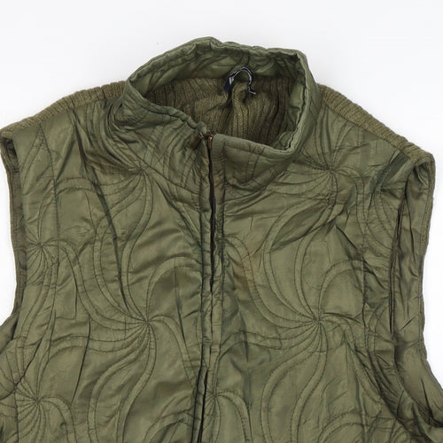 DASH Womens Green Gilet Waistcoat Size 14 Zip