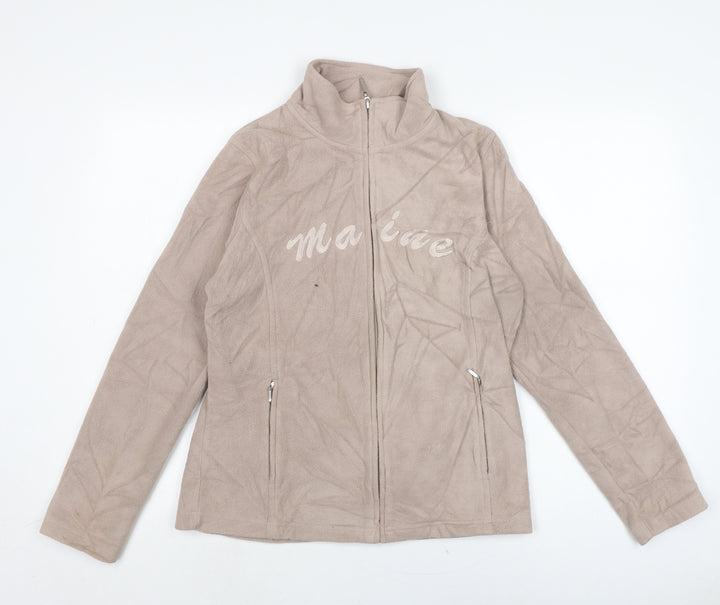 Maine Womens Beige Jacket Size 12 Toggle