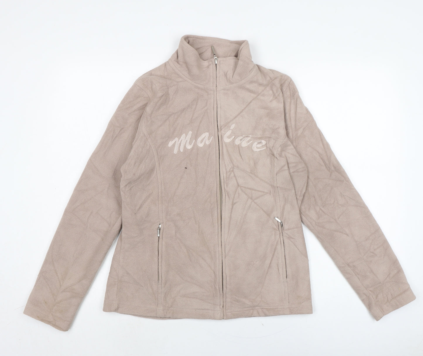 Maine Womens Beige Jacket Size 12 Toggle