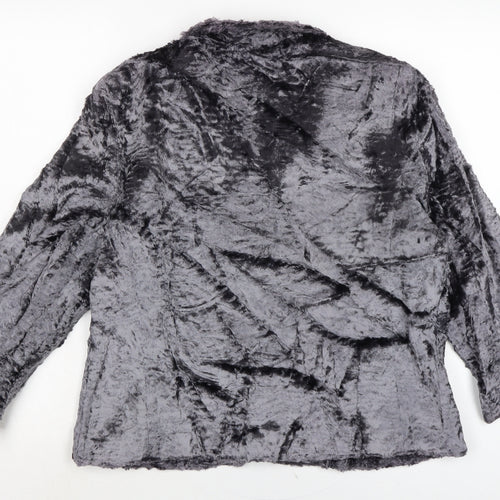 NEXT Womens Grey Jacket Size 14 Snap