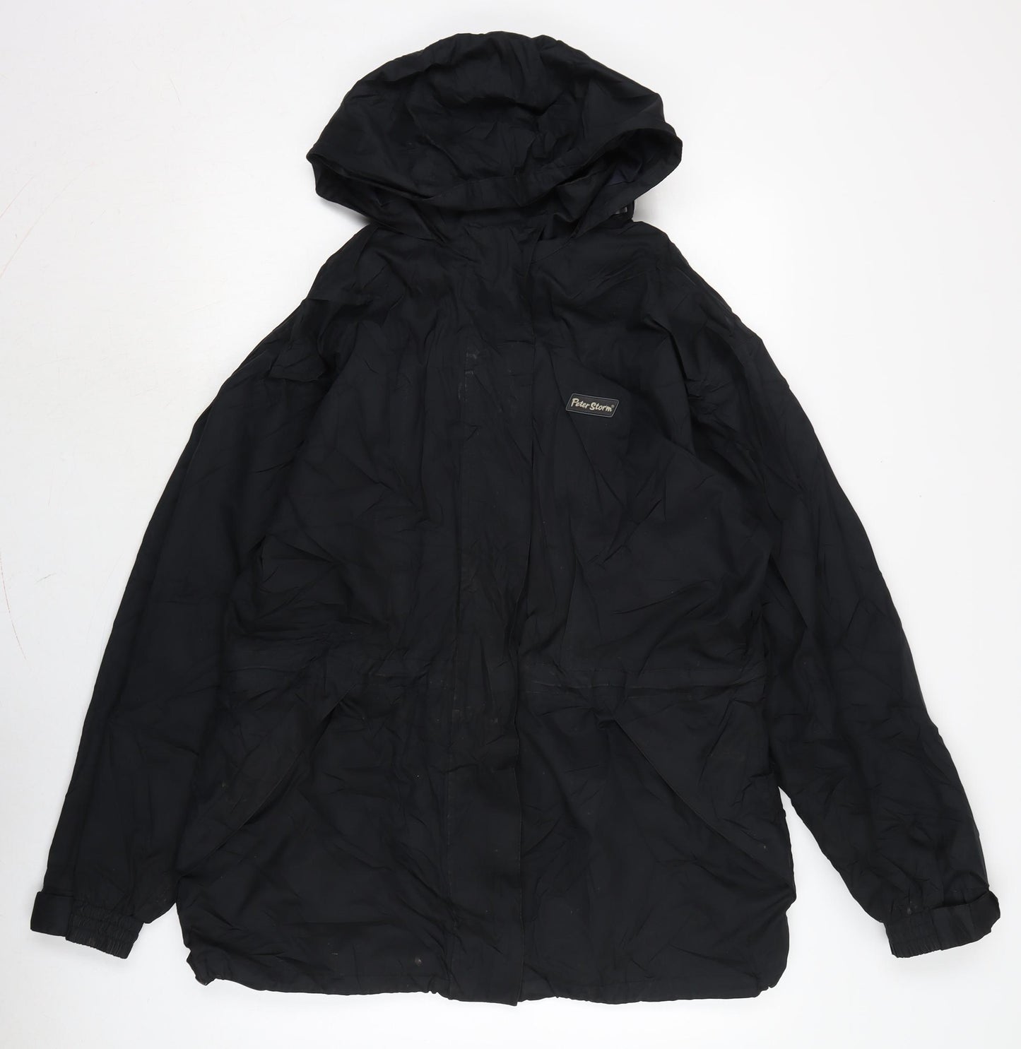 Peter Storm Womens Black Anorak Coat Size 16 Zip
