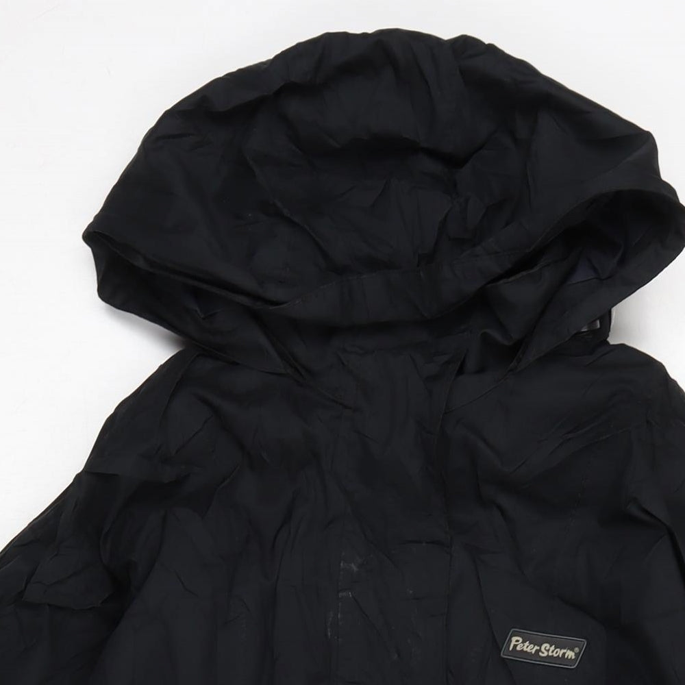 Peter Storm Womens Black Anorak Coat Size 16 Zip