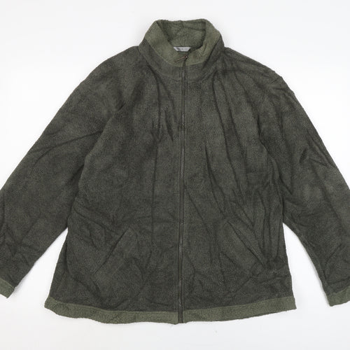 Marks and Spencer Womens Green Jacket Size 14 Zip