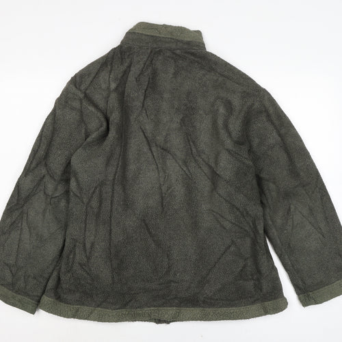 Marks and Spencer Womens Green Jacket Size 14 Zip