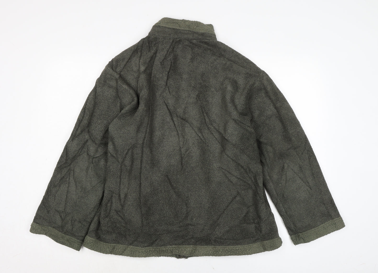 Marks and Spencer Womens Green Jacket Size 14 Zip