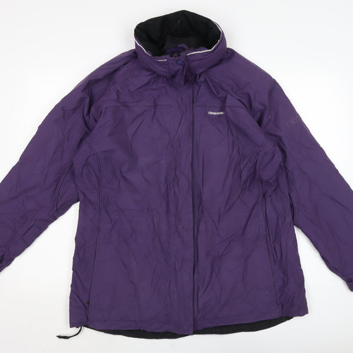 Craghoppers Womens Purple Anorak Coat Size 16 Zip