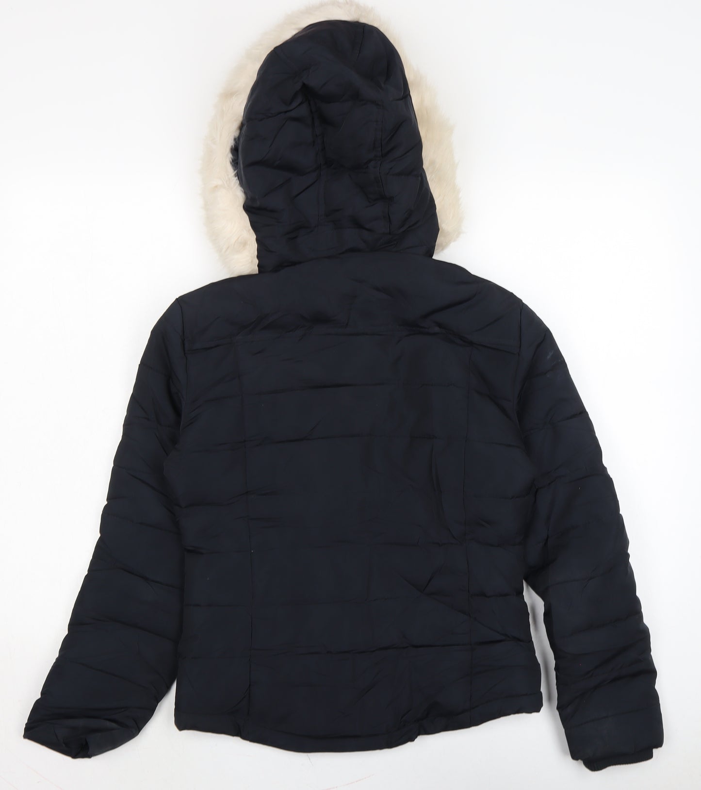 Topshop Womens Black Puffer Jacket Jacket Size 8 Zip