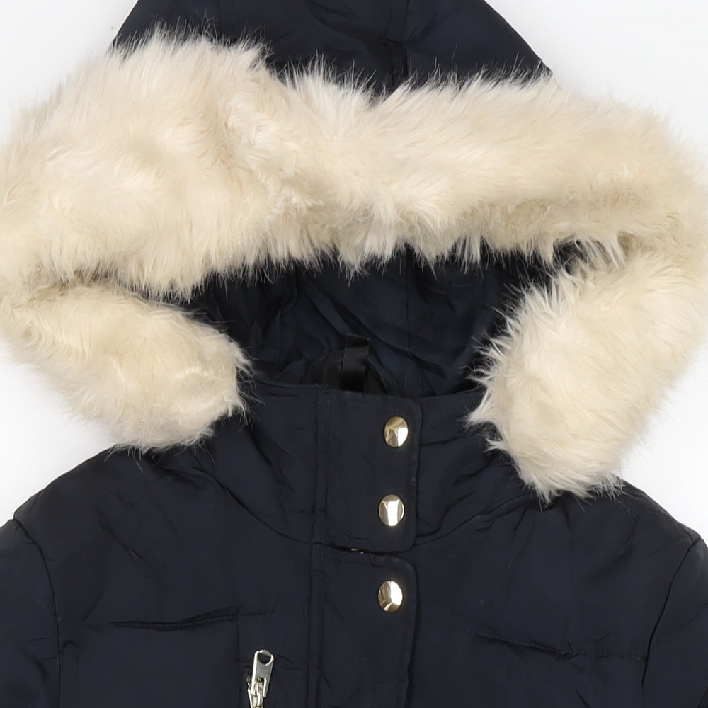 Topshop Womens Black Puffer Jacket Jacket Size 8 Zip