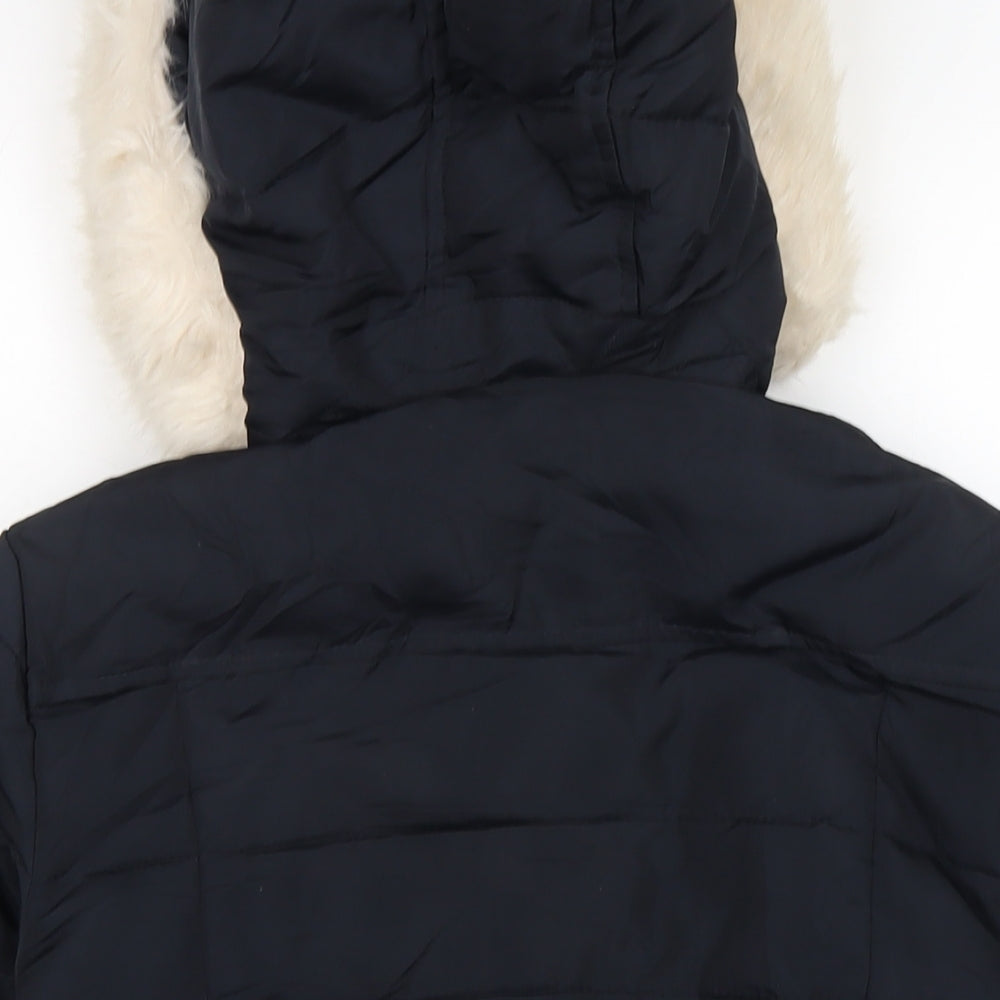 Topshop Womens Black Puffer Jacket Jacket Size 8 Zip