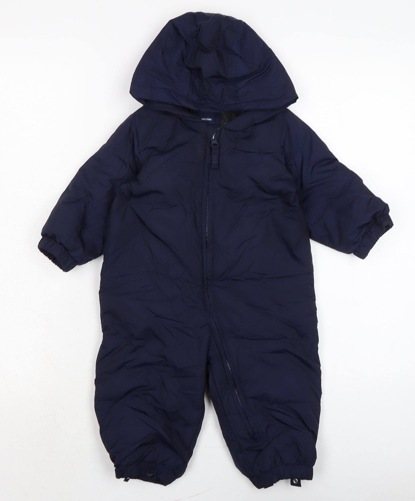 Baby Gap Boys Blue Basic Coat Snowsuit Size 12-18 Months Zip