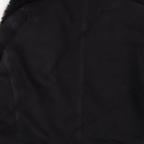 ASOS Womens Black Biker Jacket Size 12 Zip