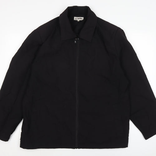 JJ. .Willis Mens Black Jacket Size L Zip