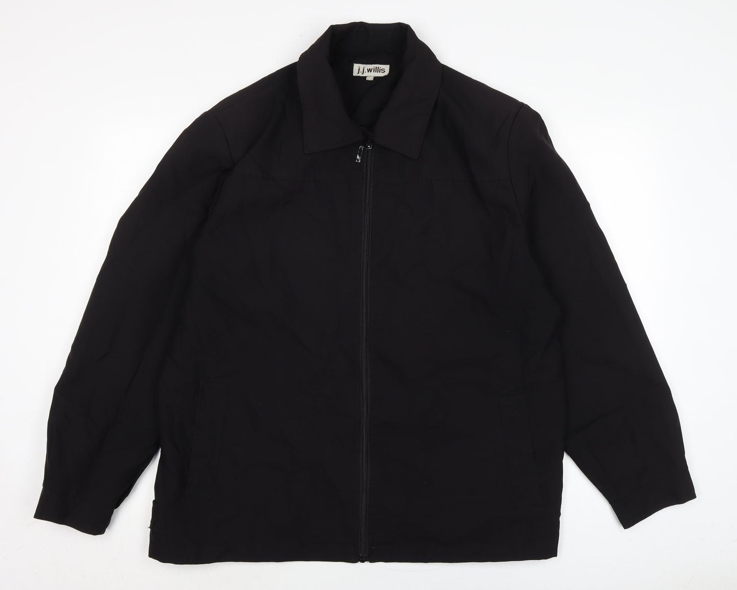 JJ. .Willis Mens Black Jacket Size L Zip
