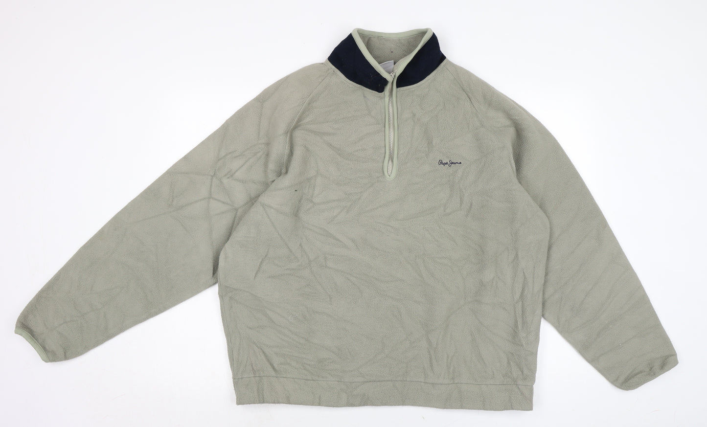 Pepe Jeans Womens Green Polyester Pullover Sweatshirt Size L