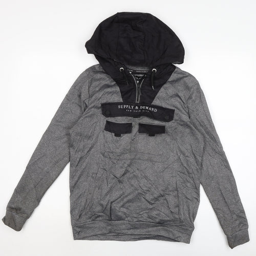 Supply & Demand Co. Boys Grey Polyester Pullover Sweatshirt Size 13-14 Years