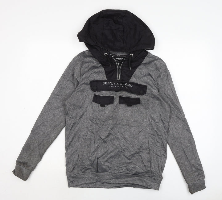 Supply & Demand Co. Boys Grey Polyester Pullover Sweatshirt Size 13-14 Years