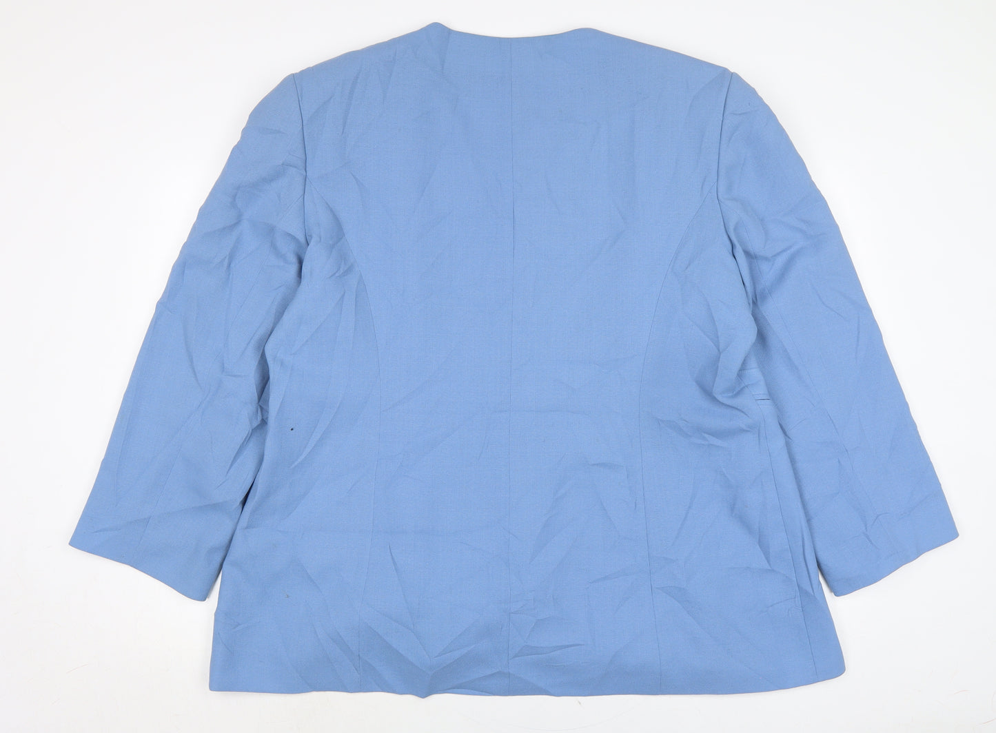 Jacques Vert Womens Blue Jacket Size 24 Button