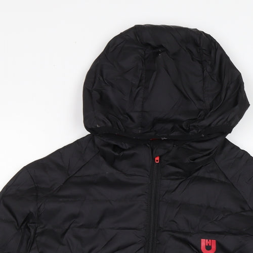 UNSUNGHERO Boys Black Quilted Jacket Size M Zip