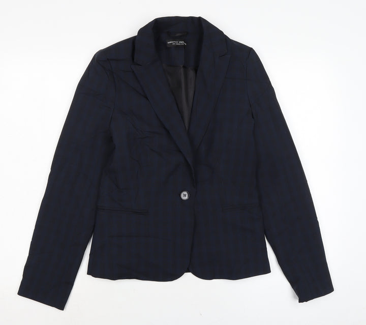 Dorothy Perkins Womens Blue Gilet Jacket Size 6 Button