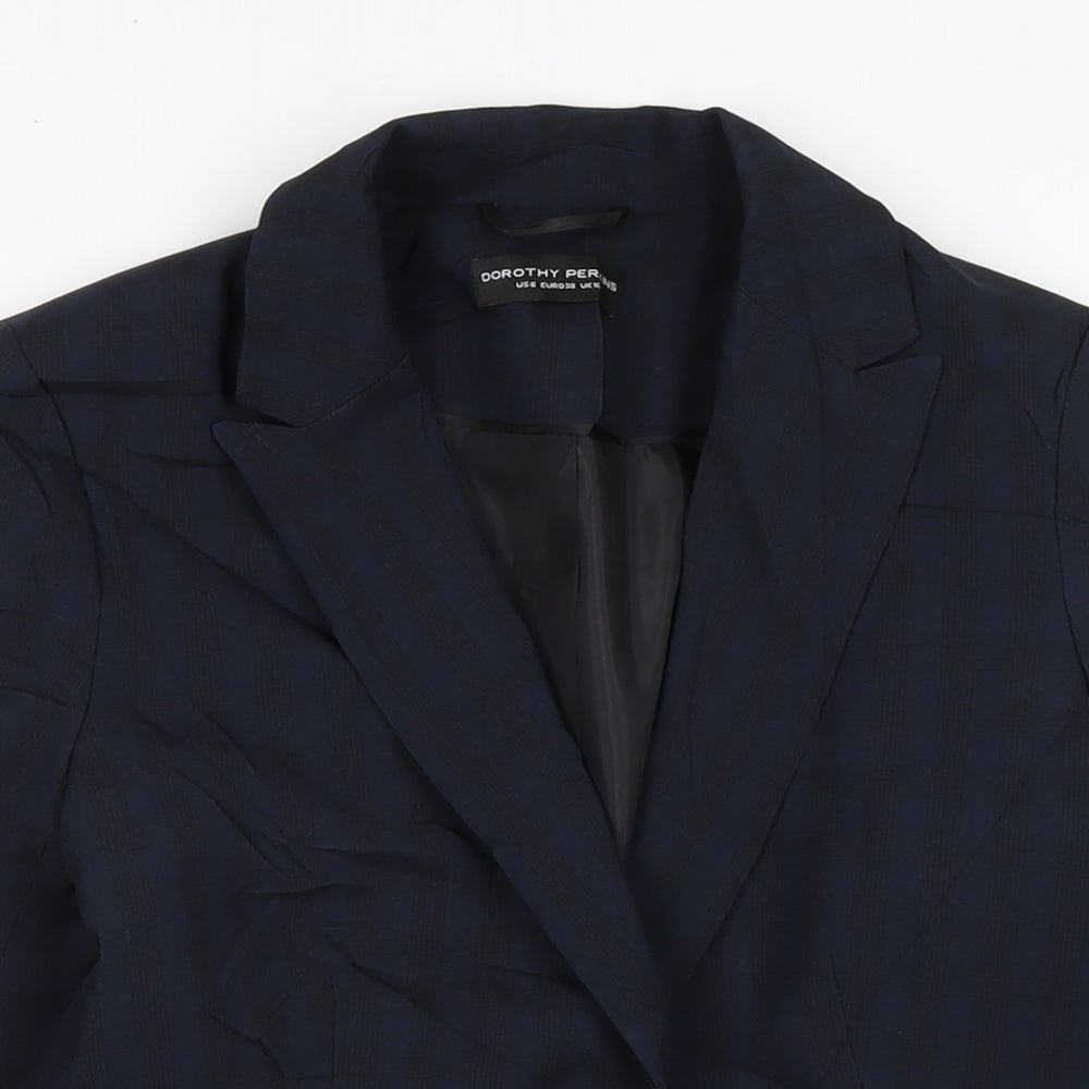 Dorothy Perkins Womens Blue Gilet Jacket Size 6 Button