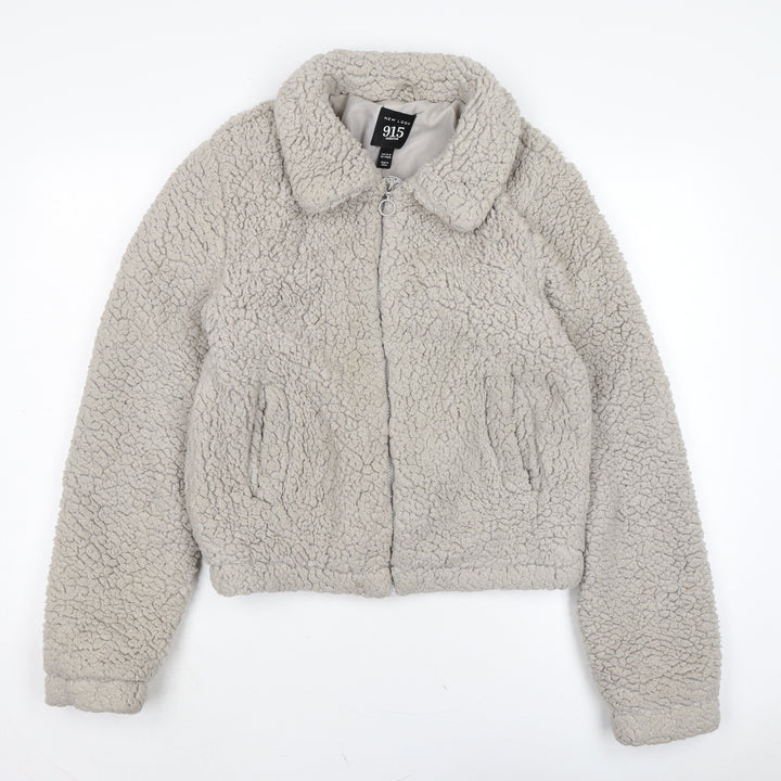 New Look Girls Beige Bomber Jacket Jacket Size 14-15 Years Zip
