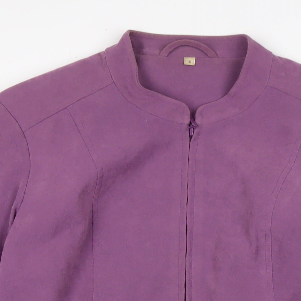 EWM Womens Purple Jacket Size 16 Zip