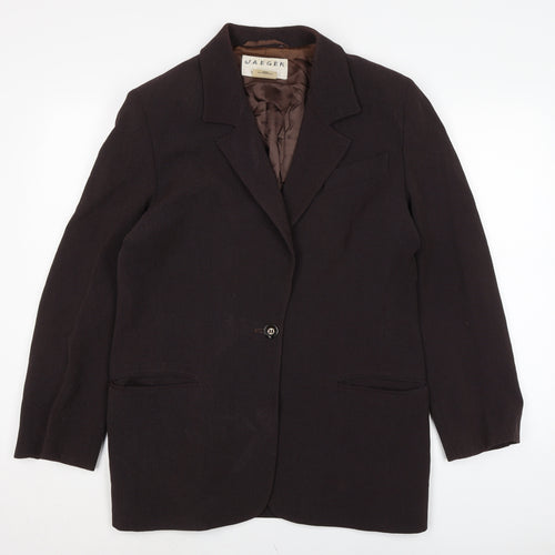 Jaeger Womens Red Jacket Size L Button