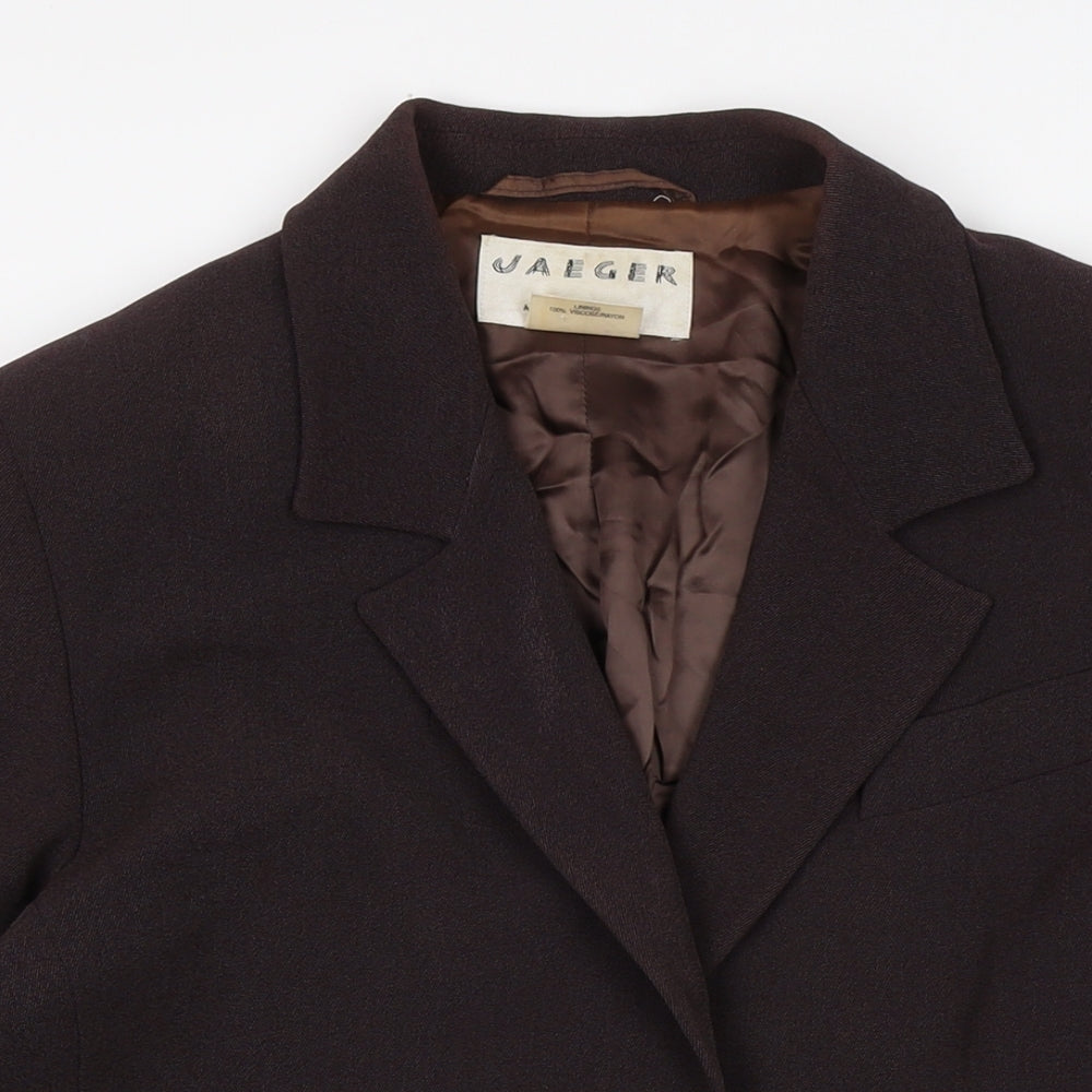 Jaeger Womens Red Jacket Size L Button