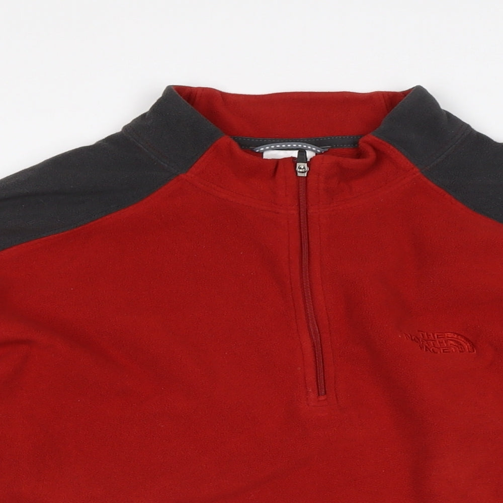 The North Face Mens Red Polyester Pullover Sweatshirt Size M