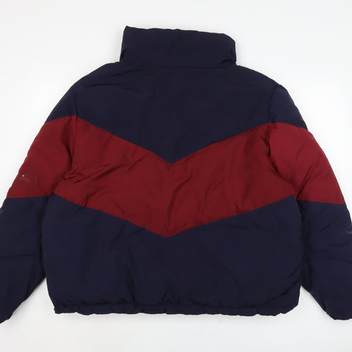 Divided Womens Blue Puffer Jacket Jacket Size XL Zip