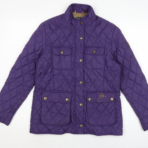 Rydale Girls Purple Quilted Jacket Size 13 Years Zip
