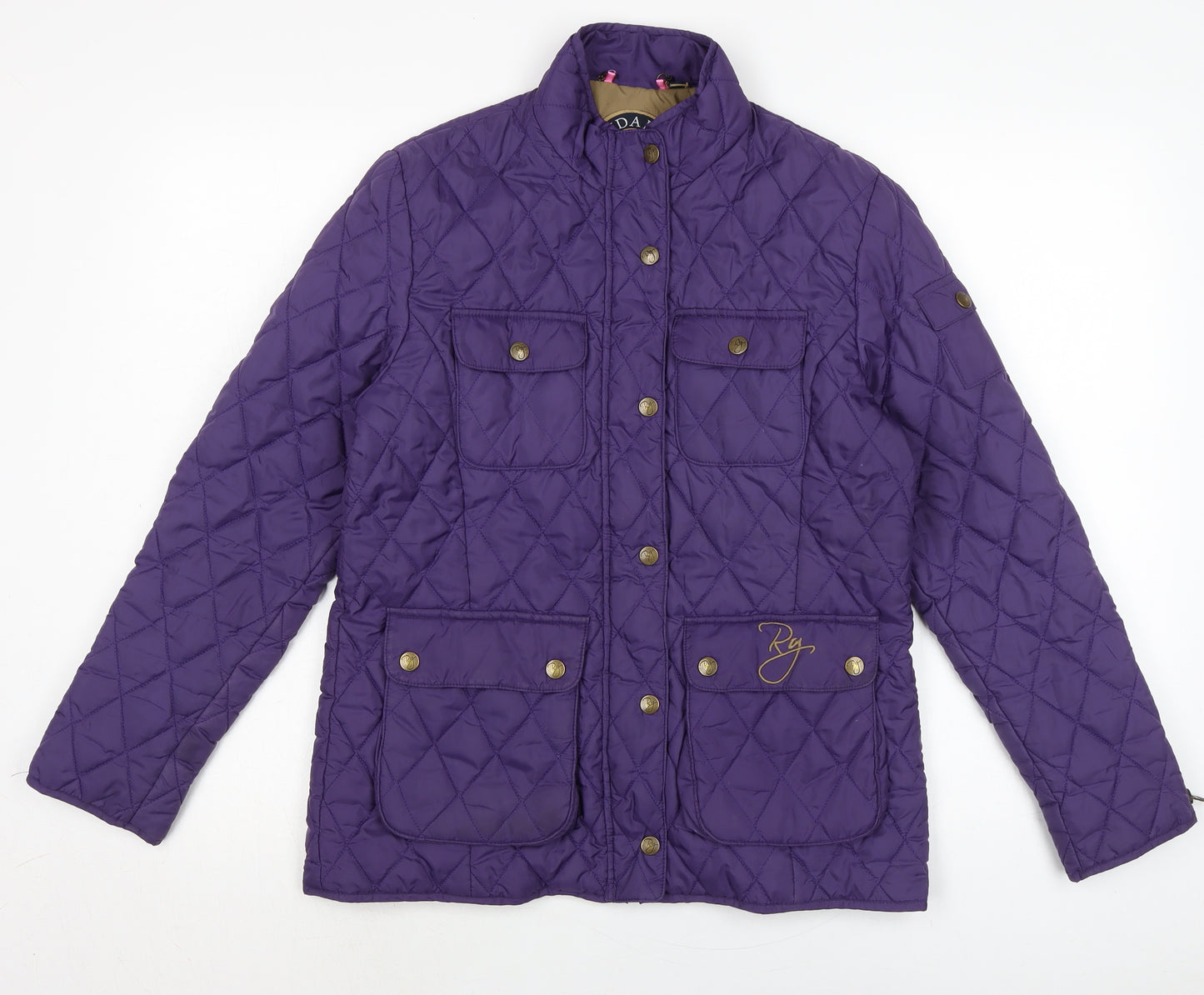 Rydale Girls Purple Quilted Jacket Size 13 Years Zip