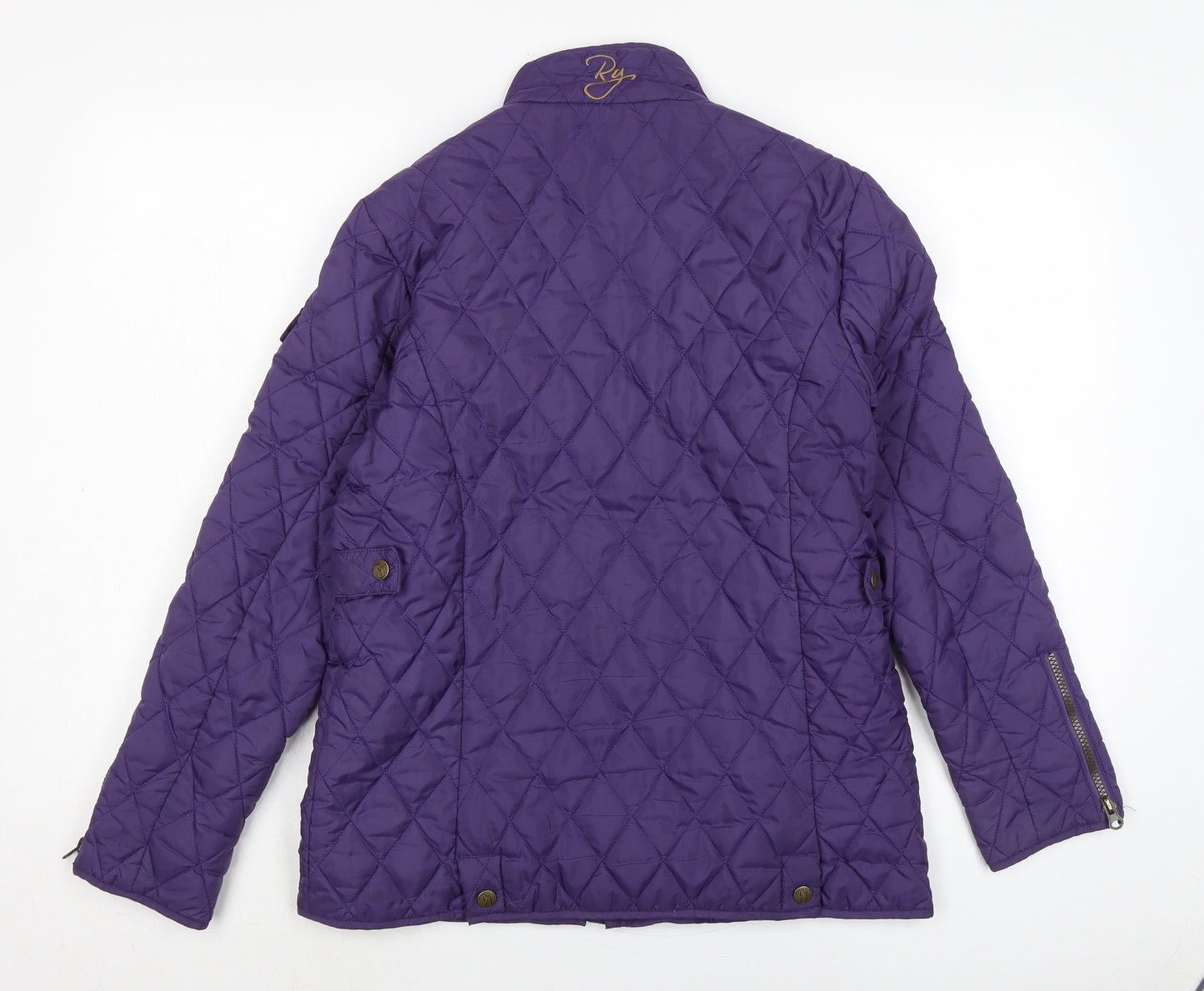 Rydale Girls Purple Quilted Jacket Size 13 Years Zip