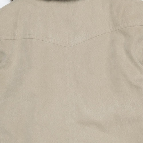 EWM Womens Beige Overcoat Coat Size 20 Zip