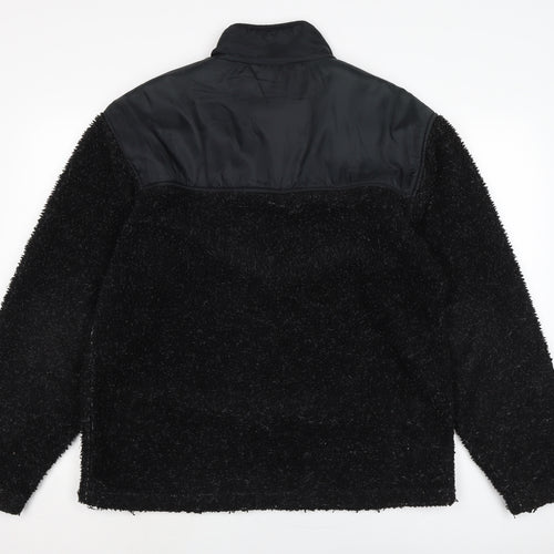 sports performane Mens Blue Polyester Henley Sweatshirt Size S