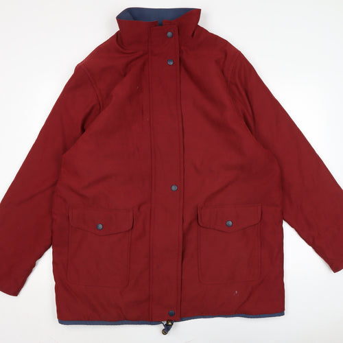 BHS Womens Red Overcoat Coat Size 20 Zip