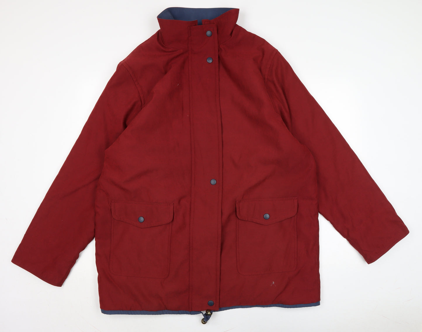 BHS Womens Red Overcoat Coat Size 20 Zip