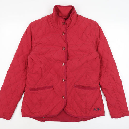 Jack Murphy Womens Pink Quilted Jacket Size 10 Snap
