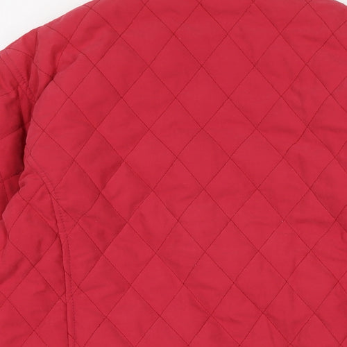 Jack Murphy Womens Pink Quilted Jacket Size 10 Snap