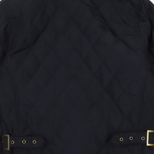 Tresspass Womens Black Quilted Jacket Size S Zip