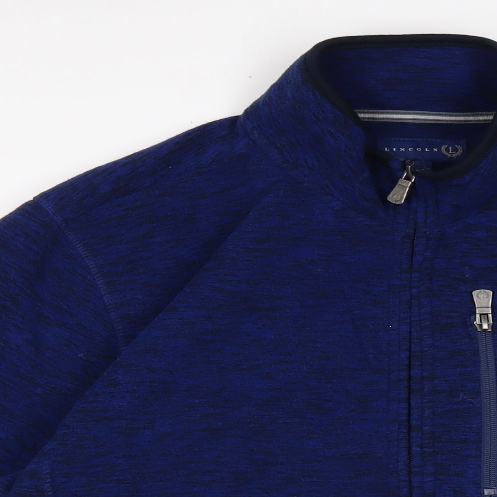 Lincoln Mens Blue Jacket Size S Zip