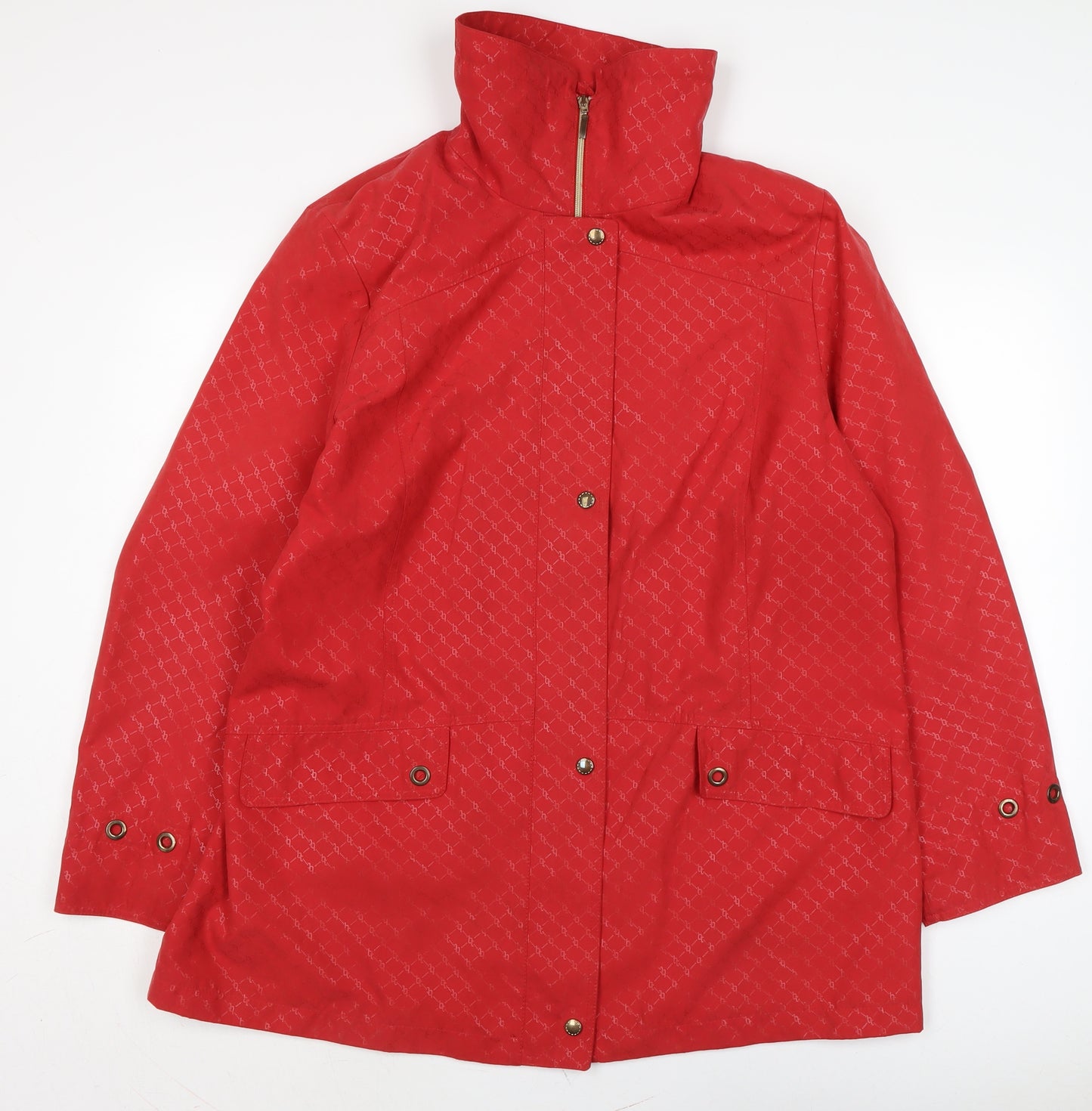 Concept Womens Red Overcoat Coat Size 20 Zip