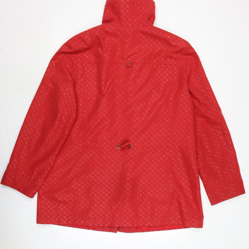 Concept Womens Red Overcoat Coat Size 20 Zip